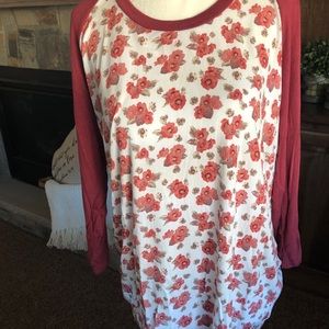 Floral Baseball Tee